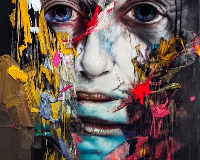 Image similar to otherworldly gallery of art, a brutalist designed, rich deep vivid colours, broad brush strokes!, painted by francis bacon, michal mraz, adrian ghenie, nicola samori, james jean!!! and petra cortright, part by gerhard richter, part by takato yamamoto. 8 k masterpiece.