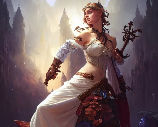 Image similar to photography of ferdinand du puigaudeau, deep focus, d & d and mtg, fantasy, intricate, elegant, highly detailed, digital painting, artstation, concept art, matte, sharp focus, illustration, hearthstone, art by artgerm and greg rutkowski and alphonse mucha