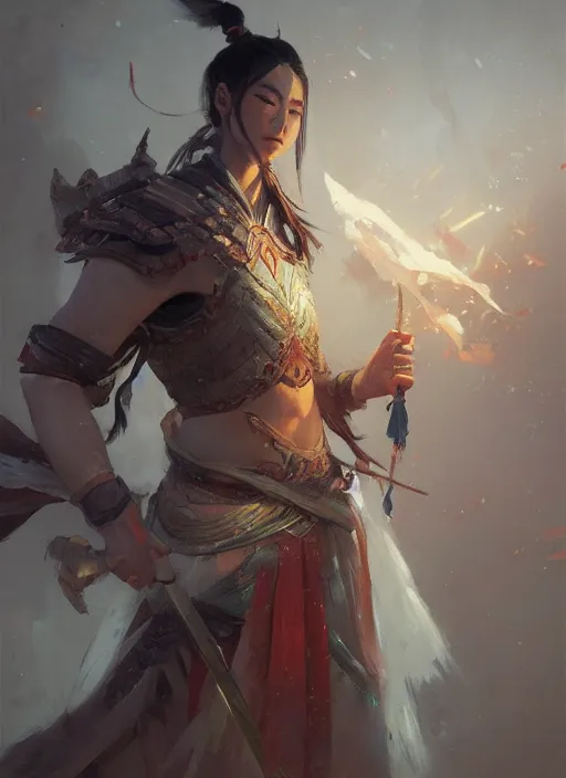Image similar to oil painting xianxia hero, epic, fantasy, orientalist, by greg rutkowski, artstation