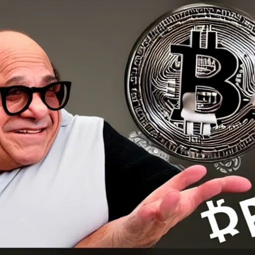 Image similar to Danny DeVito reacts to receiving cryptocurrency