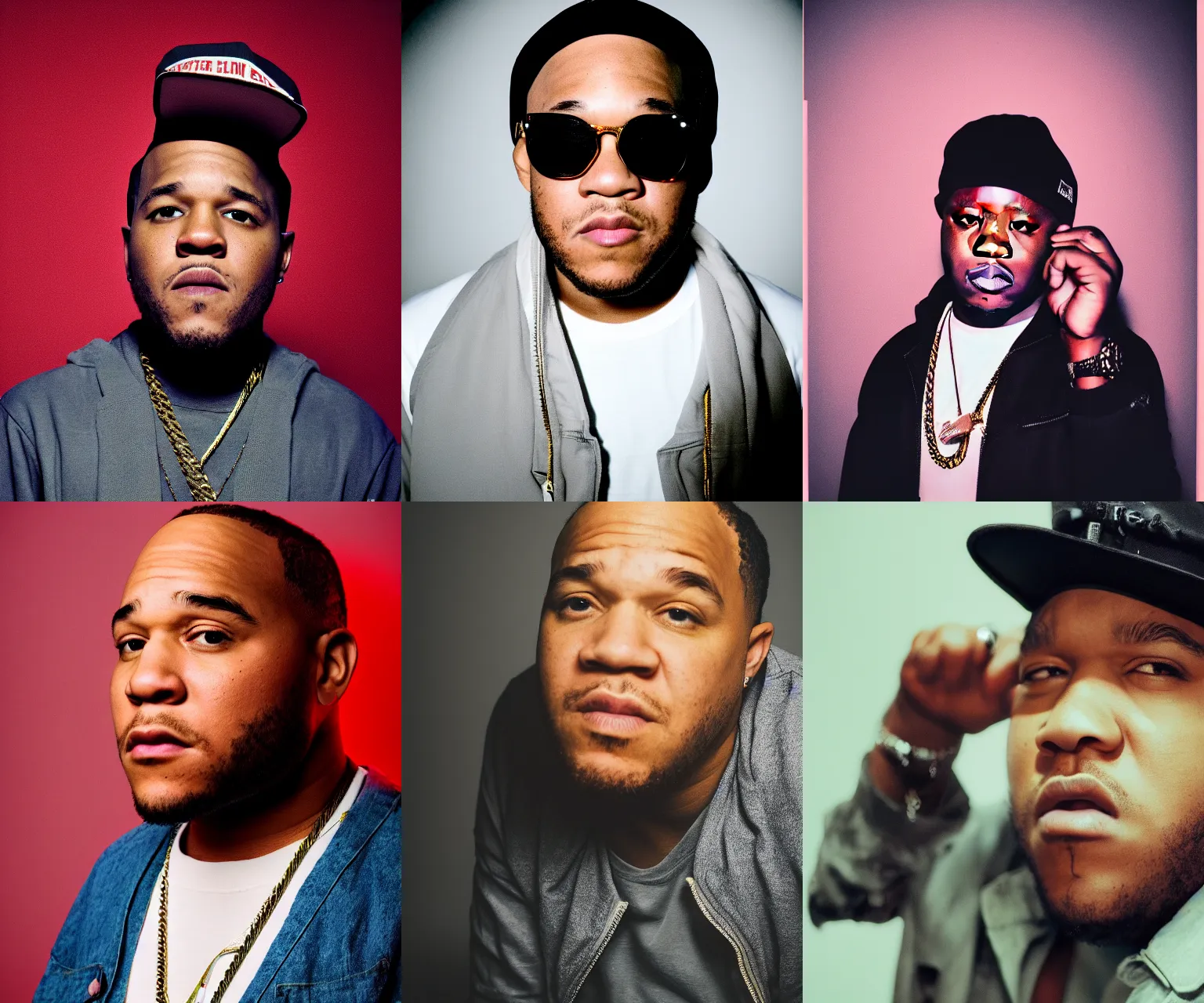 Prompt: cinecolor portrait of rapper styles p