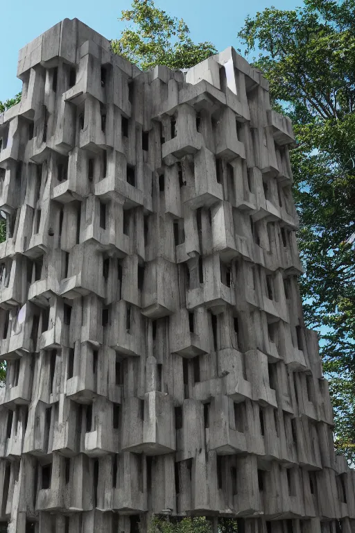 Image similar to brutalism architecture in valheim