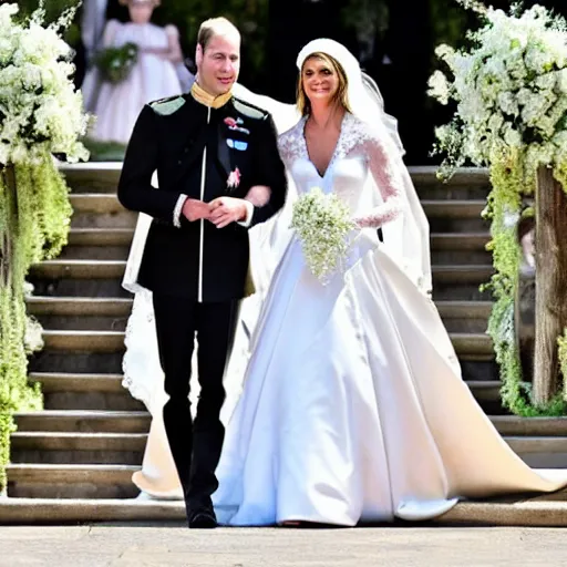 Image similar to prince william marrying britney spears, wedding photos on instagram, official photos, wedding photo