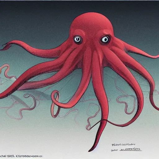 Prompt: an octopus designed by tesla. Concept art.