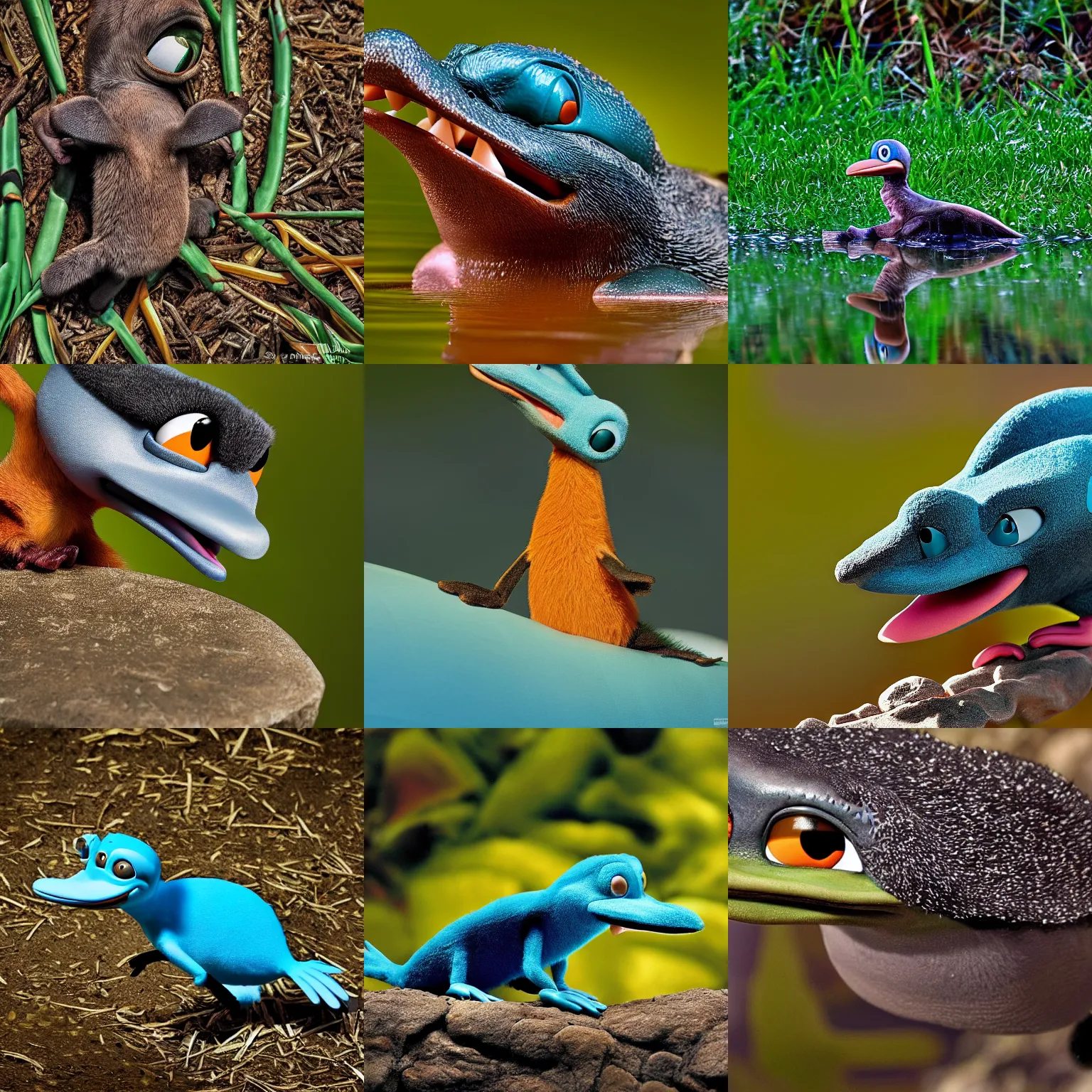 Prompt: perry the platypus, national geographic photo