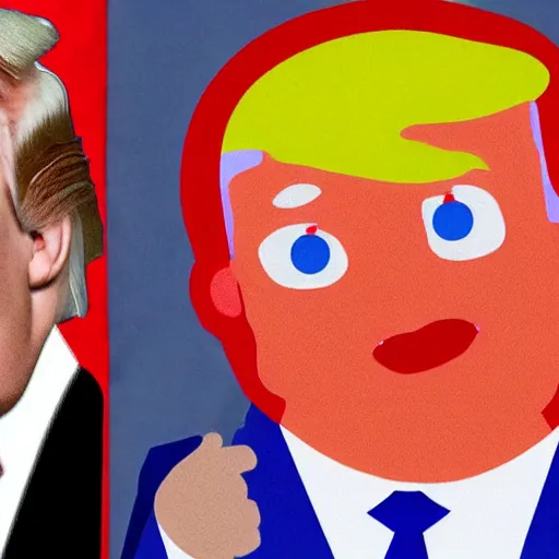 Image similar to donald trump as a cute marionette