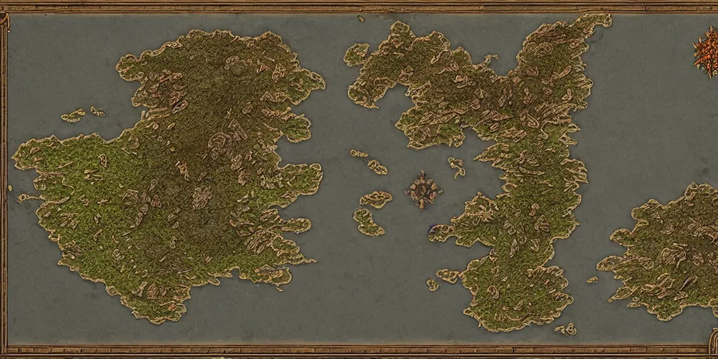 Prompt: very high quality dnd map, gridless 8 k