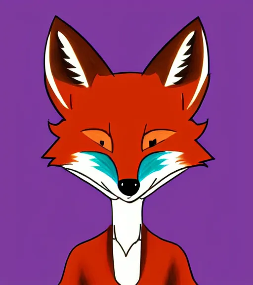 Prompt: expressive stylized master furry artist digital colored pencil painting full body portrait character study of the fox small head fursona animal person by master furry artist blotch