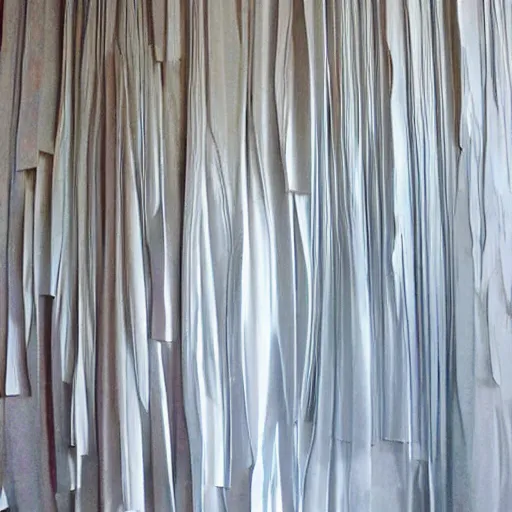 Prompt: a wedding backdrop that is made out of silk paper, an abstract sculpture by carol bove, trending on pinterest, interactive art, made of silk paper, maximalist, artwork, photograph by justin currie, tumblr contest winner, art brut, lighthearted, seapunk