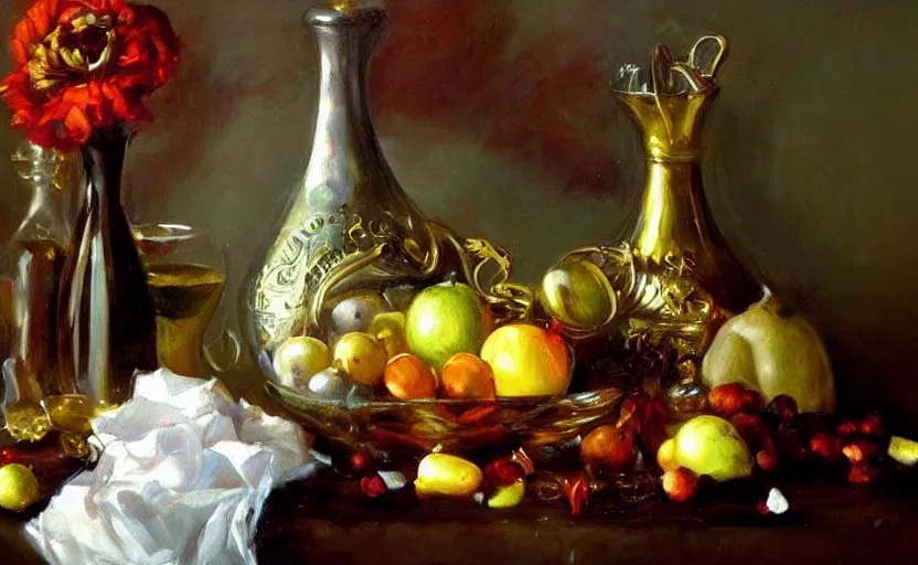 Image similar to Alchemy amazing still life composition. By Konstantin Razumov, chiaroscuro, highly detailded