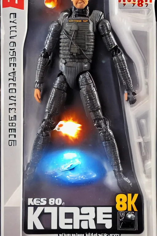 Image similar to 8 k high definition, 1 9 8 0 kenner style action figure, full body, highly detailed, space opera, science fiction, photorealistic