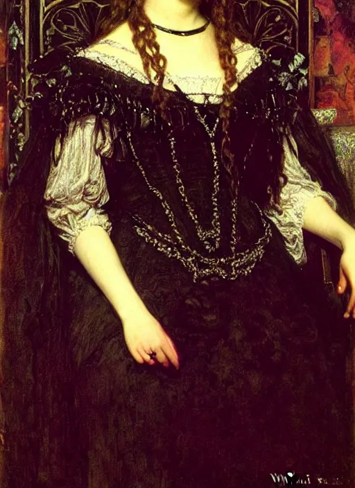 Image similar to ( ( gothic # ) ) princess portrait. by william henry hunt * *, highly detailded