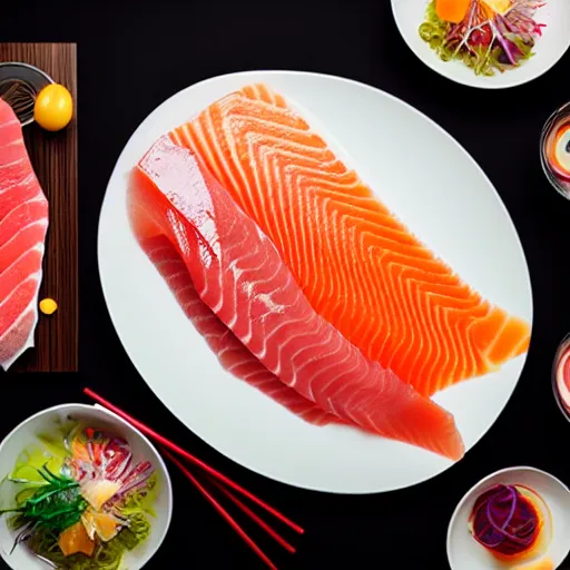 Image similar to gigantic gourmet sashimi food photography