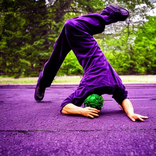 Image similar to breakdancing snake oil salesman, purple green cowboy b-boy, wildystyle