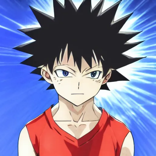 Prompt: an shonen art of an innocent boy with water powers and spikey hair by kazuki takahashi, in my hero academia, in full metal alchemist, 8 k, anime!!!!!!!!!!!!!!!, trending on artstation, portrait, big eyes!!!!!!, detailed eyes, official media, sharp