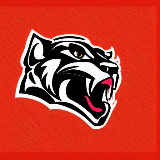 Prompt: sports logo detailed vector cougar