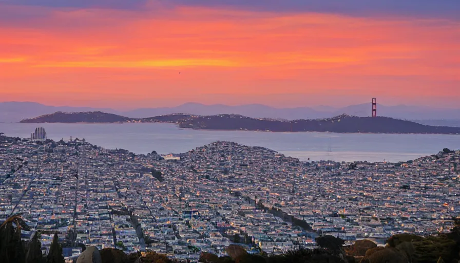 Image similar to sunset over the san francisco bay area bygyula tornai