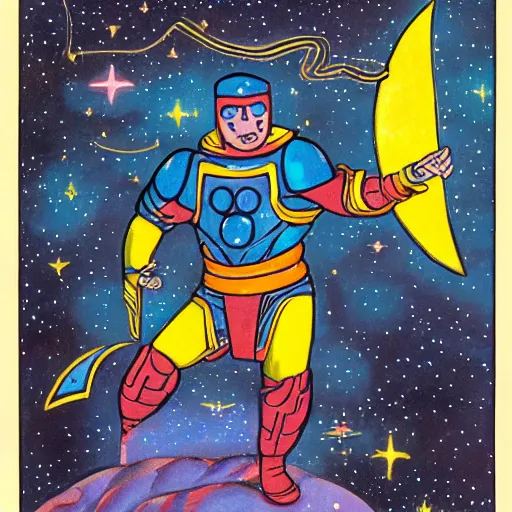 Image similar to navigator the cosmic warrior