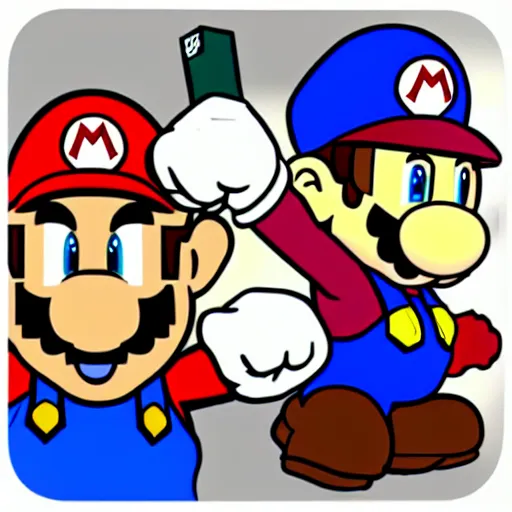 Image similar to super mario with a shotgun