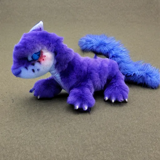 Image similar to fluffy baby indigo dragon ultrarealistic 1 5 0 mpx