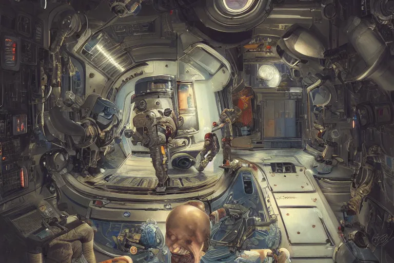 Image similar to hyperrealistic photography of a machine entering an astronaut host in the style of Jin Kagetsu, James Jean and wlop, highly detailed, sharp focus, intricate concept art, digital painting, ambient lighting, deep colors, 4k, artstation