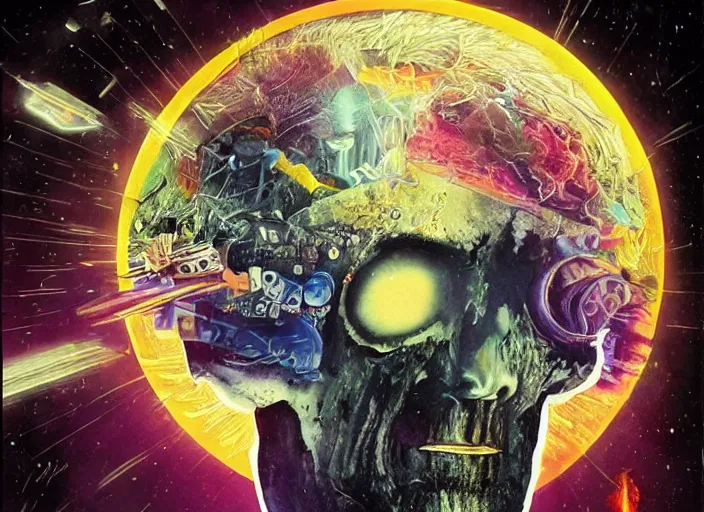 Image similar to an epic concept masterpiece... inside the head of bob lazer