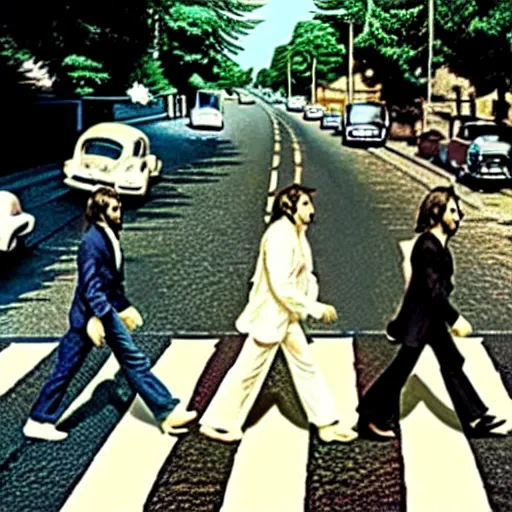 Prompt: The Beatles - Abbey Road (1969)