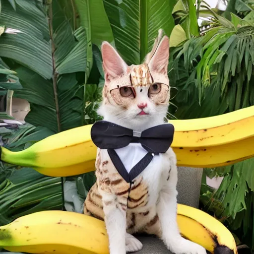 Image similar to banana dressed up for a day at the office