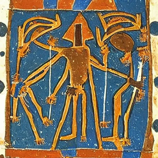 Image similar to Sirius A and Sirius B, Painting by the Dogon people of Mali