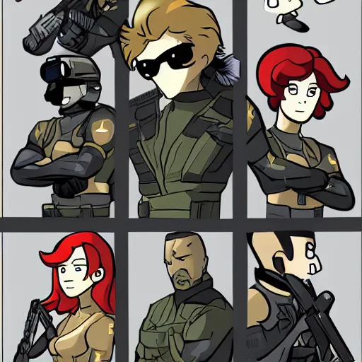 Image similar to metal gear solid in the style of steven universe, popular post, cartoon style