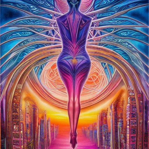 Prompt: The Lorde's tower a painting by Alex Grey, fantasy, oil painting, rich pastel colors, realistic mega structure, 8k, ultra realistic, masterpiece, artstationhd, 4k post processing