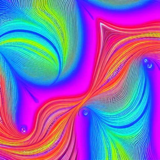 Prompt: fractal pattern neon colors swirl with soft edges mosiac