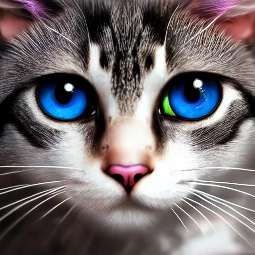 Prompt: fantasy cat with gems in eyes, high detail, fantasy art, concept art, 4 k, ultra detail, computer art