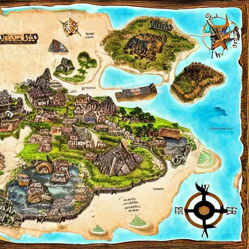 Image similar to dnd island town map