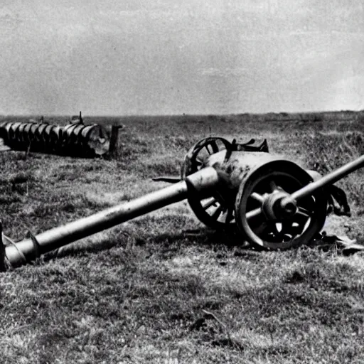 Image similar to a towed cannon, eastern front, ww 2, historical picture
