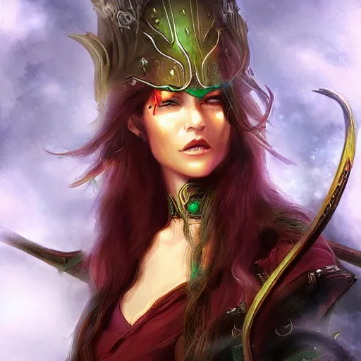 Image similar to portrait of a elven female pirate, fantasy setting, digital art, dramatic lighting, art by jason chan