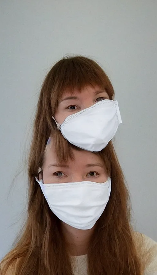 White Female Plastic Facemask