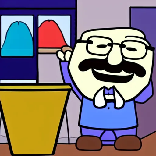 Prompt: walter white as pou