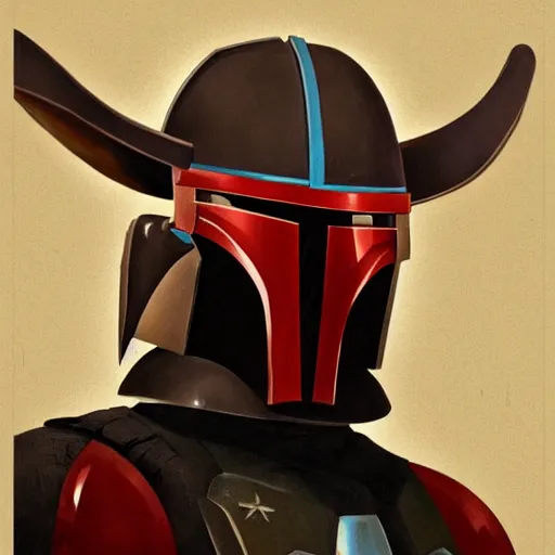 Image similar to Portrait of Django Fett, Cowboy Mandalorian, Star wars Concept art trending on cgsociety