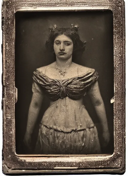 Prompt: old wetplate daguerreotype portrait of lady justice, explosion of data fragments, fractal, intricate, elegant, highly detailed, parallax, leica, medium format, subsurface scattering, portrait, elegant, highly detailed, matte painting, by stanley spencer