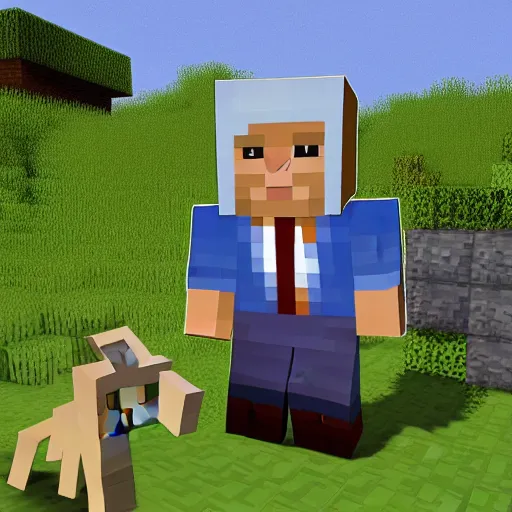 Prompt: photorealistic Joe Biden playing Minecraft in The Shire in Lord of the Rings