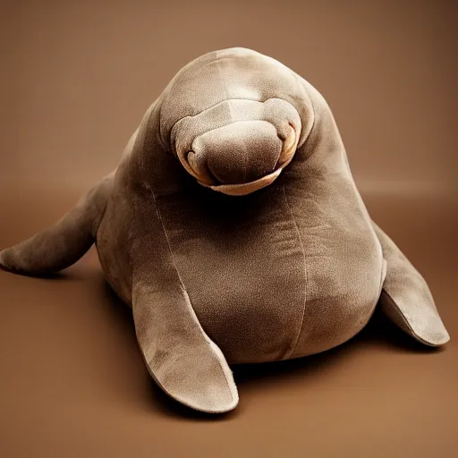 Image similar to a walrus plush. beautifully made, detailed, cute, soft. high quality, studio lighting, product image