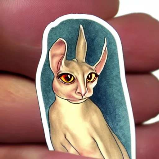 Image similar to sphinx cat sticker,