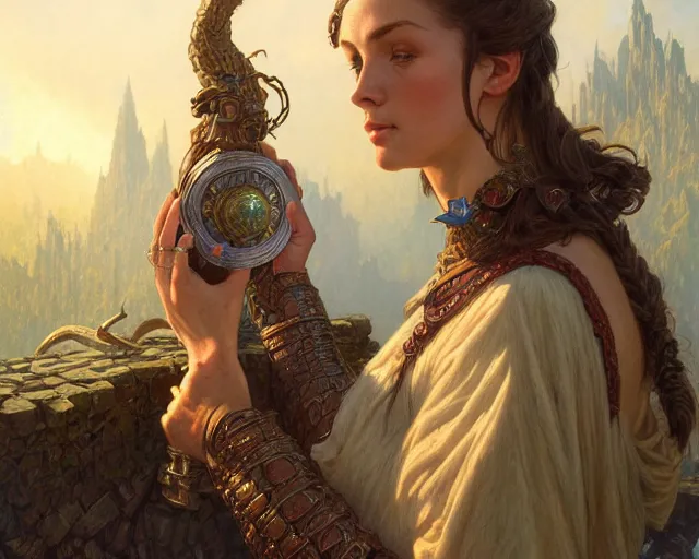 Prompt: photography of ted nasmith, deep focus, d & d, fantasy, intricate, elegant, highly detailed, digital painting, artstation, concept art, matte, sharp focus, illustration, hearthstone, art by artgerm and greg rutkowski and alphonse mucha