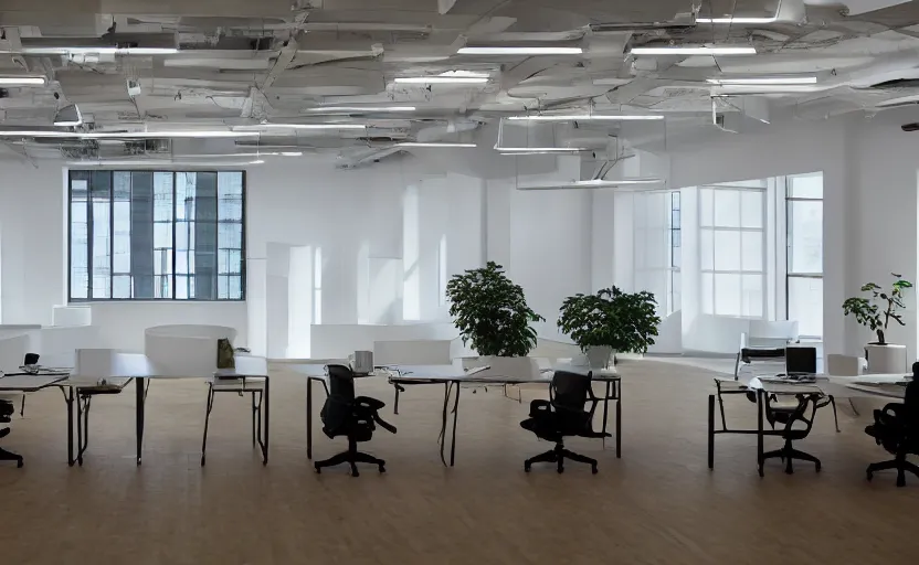 Prompt: An office space by Hito Steyerl