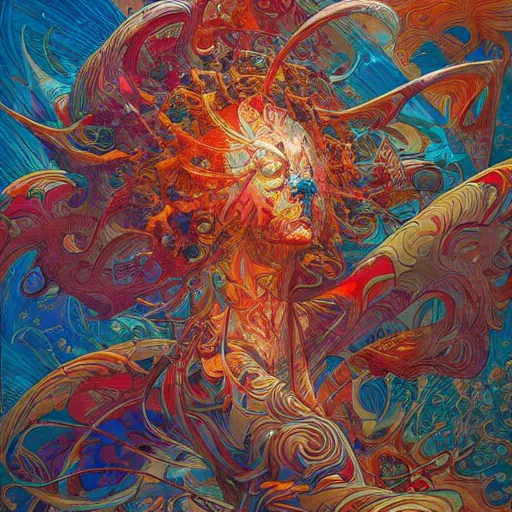 Image similar to art by james jean, moebius, lisa frank, alex grey, justin gerard, john berkey, beksinski, antoni gaudi