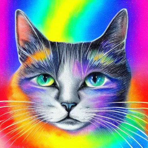 Image similar to rainbow cosmic cat