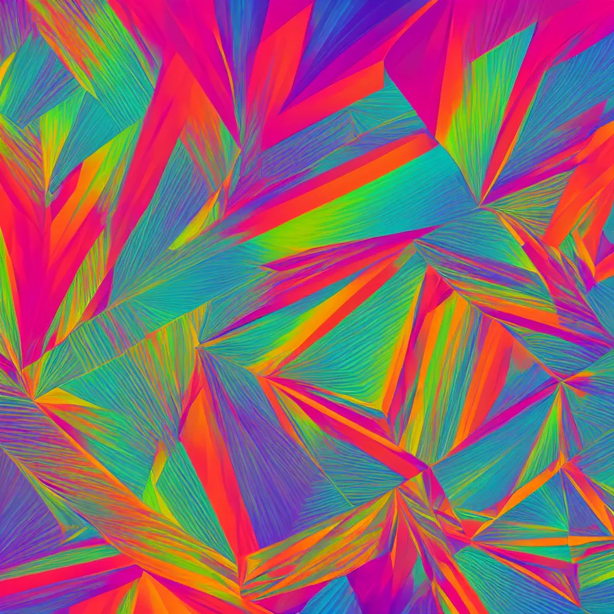 Image similar to album cover design tropical geometry and joyess emotion, by Jonathan Zawada, Pi-Slices and Kidmograph, colorful digital art