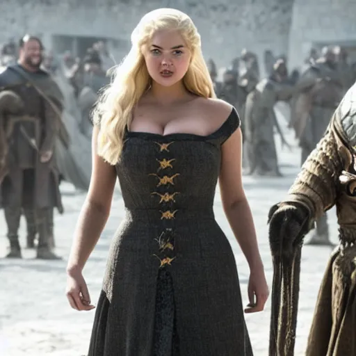 Prompt: Kate Upton in Game of Thrones
