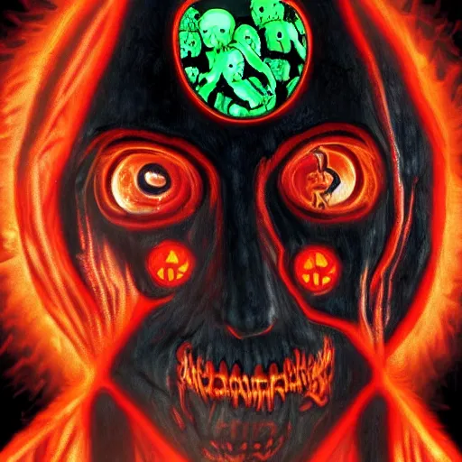 Image similar to a pale figure in a black hood, surrounded by zombies, with swirling glowing red magic, high quality, by anson maddocks, 4 k, digital art